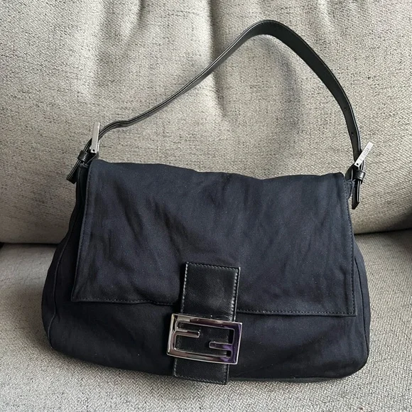 Fendi mamma baguette Vintage 90s Neoprene - Picture 1 of 15